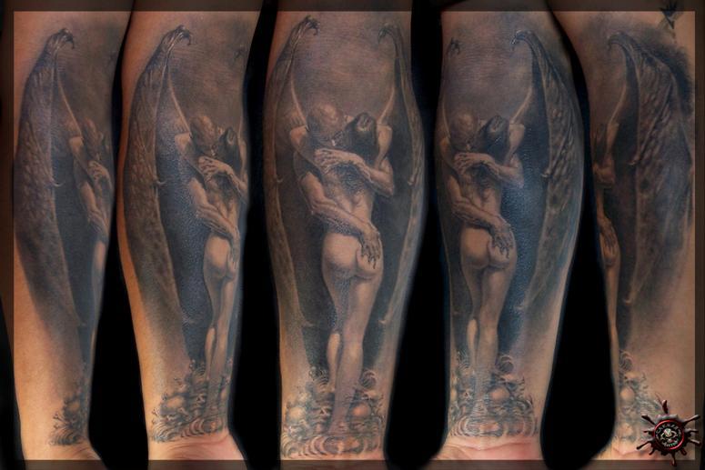 Tattoos - Boris Vallejo - Vampire s Kiss [Dante Lopez Hernandez] - 54318